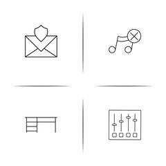 Devices simple linear icon set. Outline icons