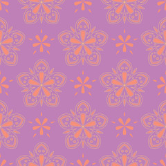 Floral seamless pattern. Colored background