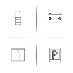 Cars And Transportation simple linear icon set. Outline icons