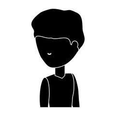 avatar young man icon over white background vector illustration
