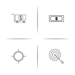 Banking, Finance And Money simple linear icon set.Simple outline icons