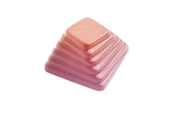 chocolate candy on white background. Delicious chocolate pralines