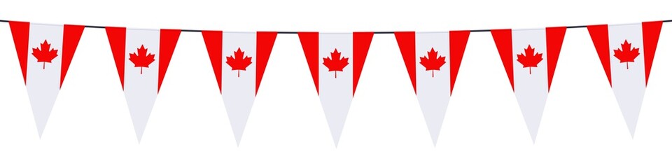 Fototapeta na wymiar Banner. Garlands, pennants. Canada 
