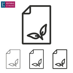 Ecology line vector icon. Editable stroke.