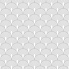 Stylish art deco style scales ornament