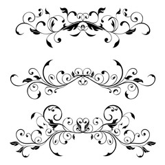 Vintage floral dividers. Decorative ornaments