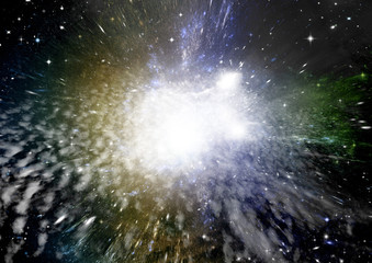 galaxy in a free space