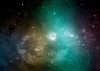 galaxy in a free space