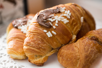 fresh ciocolate croissant