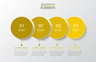 Fototapeta premium Step by step infographic.