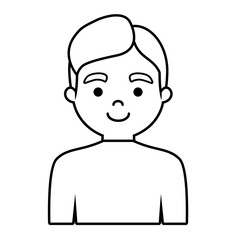 cartoon man icon over white background, vector illustration