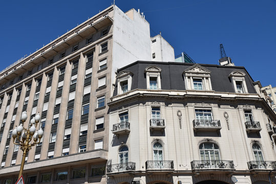 Immeubles de la plaza de Mayo à Buenos Aires, Argentine