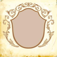 Vector baroque of vintage elements for design. 