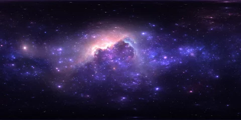 360 Äquirechteckige Projektion. Weltraumhintergrund mit Nebel und Sternen. Panorama, Umgebungskarte. Sphärisches HDRI-Panorama. © Peter Jurik