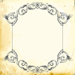 Vector baroque of vintage elements for design. 