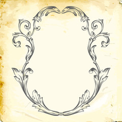 Vector baroque of vintage elements for design. 