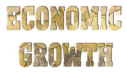 economic growth, golden coins texture