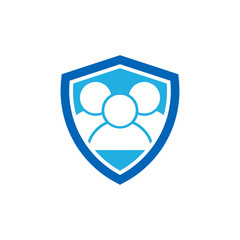 People Shield Logo Icon Design