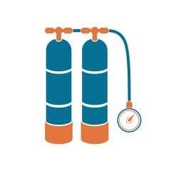 Aqualung for swimming icon