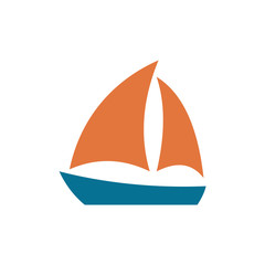 Sailboat icon simple