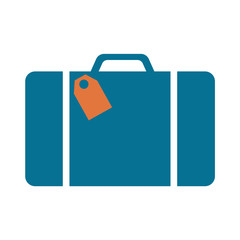Suitcase travel isolated icon