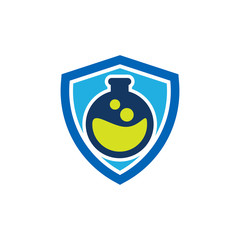 Lab Shield Logo Icon Design