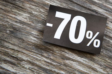 70 % pourcent de promotion r&eacute;duction