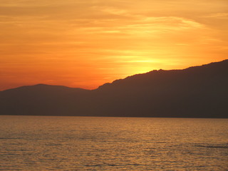 coucher de soleil depuis porticcio 