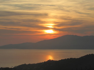 coucher de soleil depuis porticcio 