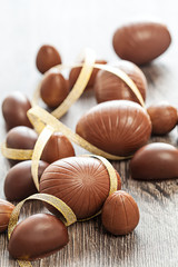 Easter chocolate egg sweets decoration