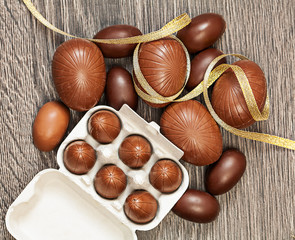 Easter chocolate egg sweets decoration
