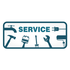 Service symbol with tool