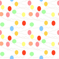 Colorful balloons seamless pattern. Holiday background. Design for wrapping paper