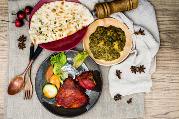Handmade tandoori Grill Indian food