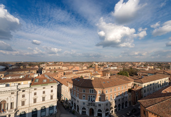 Obraz premium Aerial View of Ferrara - Emilia-Romagna Italy