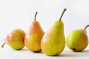 background of ripe juicy pears for your design