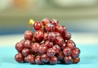 Big cluster of red grapes