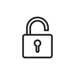 unlock outlined vector icon. Modern simple isolated sign. Pixel perfect vector  illustration for logo, website, mobile app and other designs