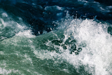 Fototapeta na wymiar Stormy waves in the ocean as a background