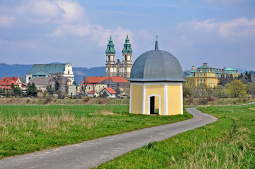 Fototapeta na wymiar Krzeszow Abbey, krzeszów, historic Way of the Cross, Kalwaria, Poland attraction