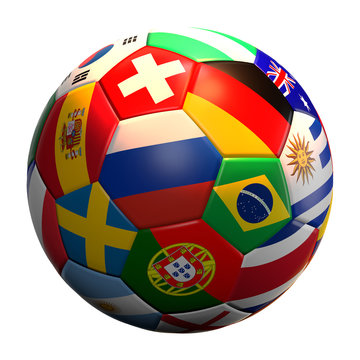 soccer football ball 3d rendering