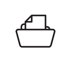 file folder outlined vector icon. Modern simple isolated sign. Pixel perfect vector  illustration for logo, website, mobile app and other designs