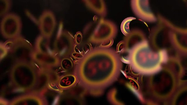 Casino chips falling down (Animation)