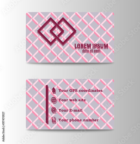 creative and clean double sided business card template flat design دو قالب کارت ویزیت یک طرفه