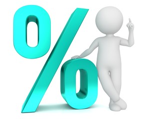 percentage sign 3d percent symbol icon