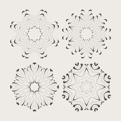 Geometric circular pattern.