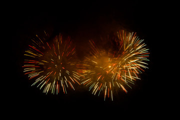 Obraz premium firework color night dark sky