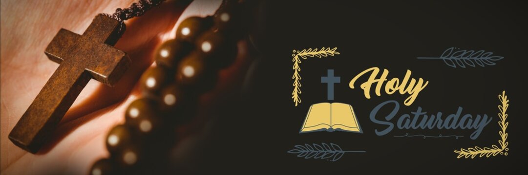 Composite image of easter message - Powered by Adobe