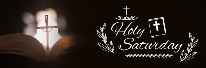 Composite image of easter message