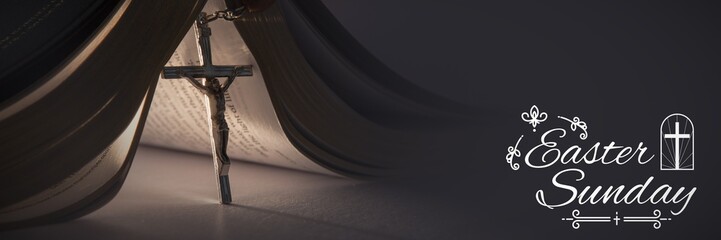 Composite image of easter message